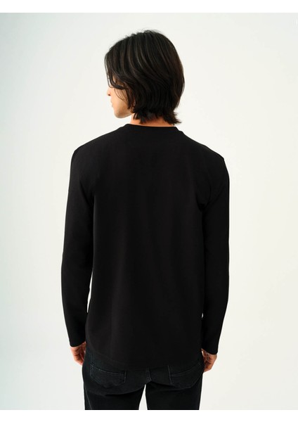 Siyah Erkek Sweatshirt LF2037825 modelleri