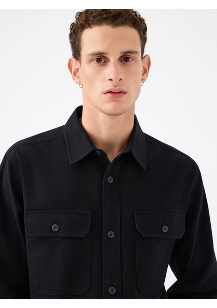 Uzun Kol Antrasit Erkek Gömlek LF2036930 fırsatları
