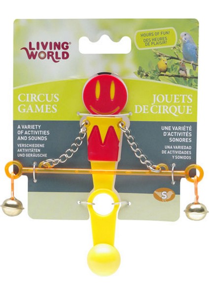 Zengezur Living World Denge Çubuğu Kuş Oyuncağı (Kırmızı Sarı)