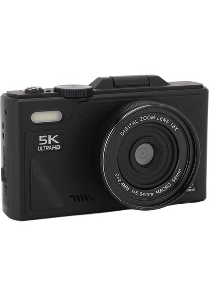 5k Dijital Kamera 75MP Uhd, 18X Zoom Autofomas 3 Ekranlı Aynasız Kamera, Seyahat Için Retro Tarzı Fotoğrafçılık Kameraları, Portreler, Vlog (Black) fırsatları