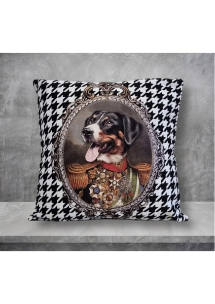 Isviçre Appenzeller Köpek Kaz Ayağı Desen Kırlent Kılıfı fiyatları