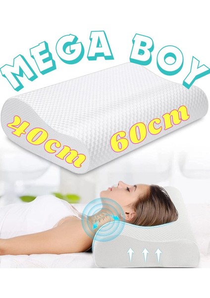 Ortopedik Visko Yastık 60X40 cm | Boyun Fıtığı Desteği