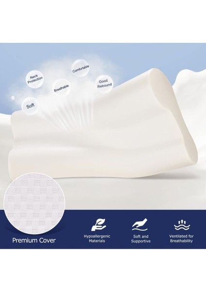Ortopedik Visko Yastık 60X40 cm | Boyun Fıtığı Desteği indirimleri