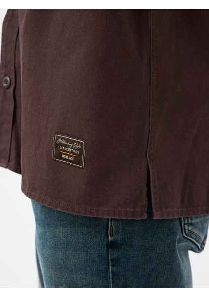 Uzun Kol Kahverengi Erkek Gömlek LF2036930 indirimleri