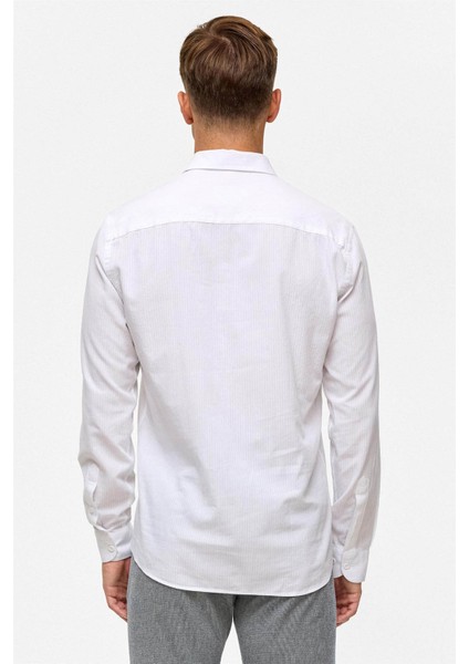 Slim Düz Klasik Yaka Beyaz Erkek Gömlek GM1008400334 indirimleri