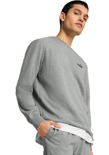 Ess Small No. 1 Logo Gri Erkek Sweatshirt 682564-03