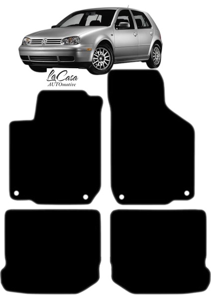 Vw Golf 4 (1997-2004)UYUMLU Lacasa Velur Halı Paspas