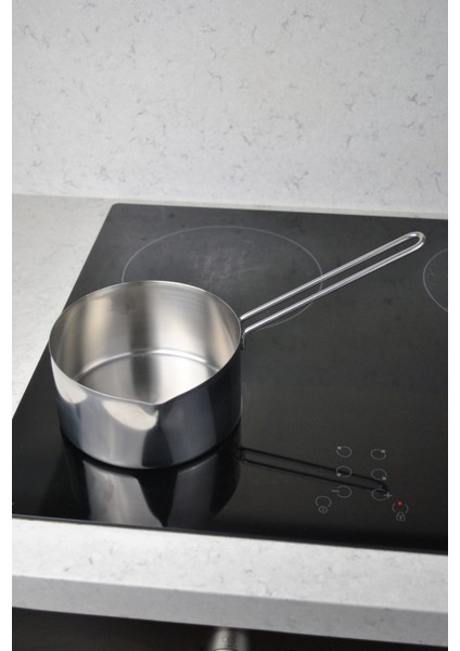 1 Adet 16 cm Paslanmaz Çelik Kaçerola Sütlük ve Sosluk 16X8 cm Mini Yumurta Tavası