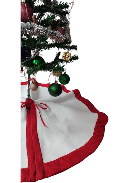 , Yılbaşı Çam Ağacı Altı Örtüsü, Çam Ağacı Ayak Halısı Örtüsü, Beyaz Renk, Peluş 80 cm fırsatları