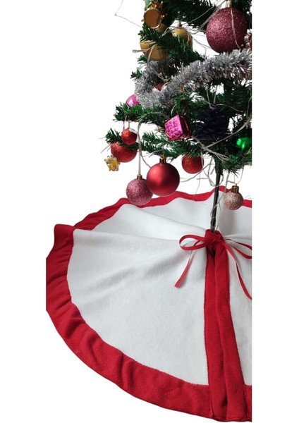 , Yılbaşı Çam Ağacı Altı Örtüsü, Çam Ağacı Ayak Halısı Örtüsü, Beyaz Renk, Peluş 80 cm indirimleri