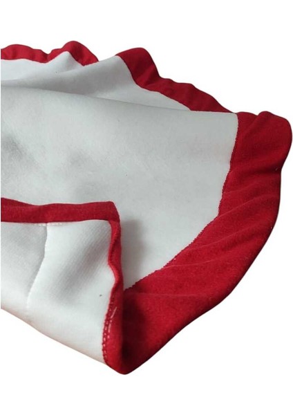 , Yılbaşı Çam Ağacı Altı Örtüsü, Çam Ağacı Ayak Halısı Örtüsü, Beyaz Renk, Peluş 80 cm