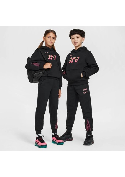 Kylian Mbappé Club Fleece Unisex Çocuk Siyah Alt Üst Polarlı Takım fırsatları