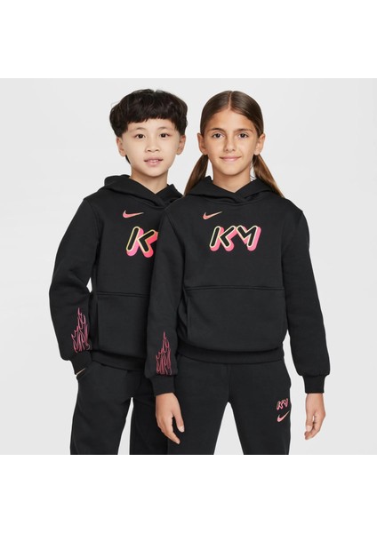Kylian Mbappé Club Fleece Unisex Çocuk Siyah Alt Üst Polarlı Takım