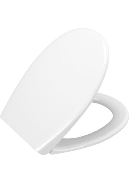 S10 Klozet Kapağı 84-003-009, Yavaş Kapanır, Duroplast, Sandviç Tip, Metal Menteşeli, Beyaz