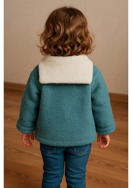 Kız Çocuk Kuzu Welsoft Nakışlı Arkası Atkılı Hırka Yumuşak Dokulu fiyatları