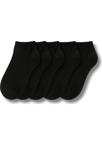 Kadın Siyah Pamuklu Patik Çorap 5’li Paket