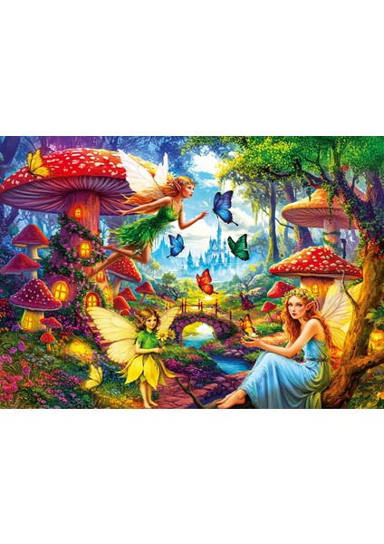 Fairy Tale Mushrooms 100 Parça Puzzle fiyatları