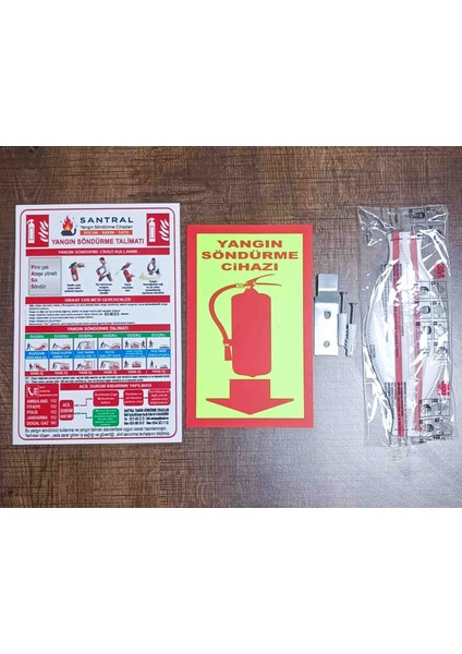 12 kg Abc Kkt Yangın Söndürme Tüpü Fosforlu Levhası Kullanma Talimatı 3M N95 Maske ve Askı Aparatı Dahil 4 Yıl Garantilidir Ruhsat Alımına Uygun fiyatları