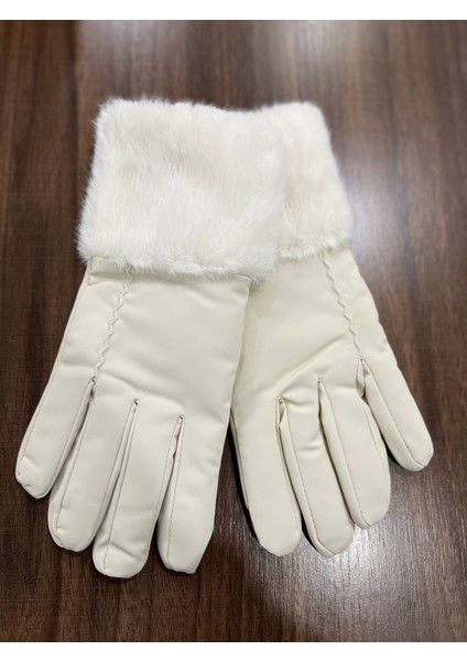 Kadın Kışlık Kürk Detaylı Polar Içlikli Dokunmatik Ekran Uyumlu Eldiven fiyatları