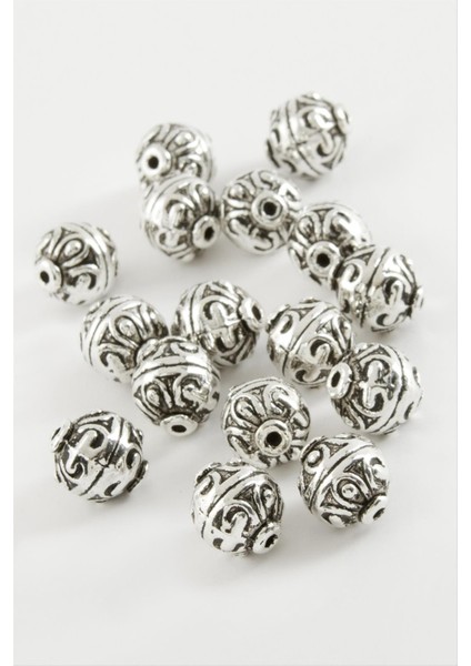 Zengezur 1,2 cm Çini Desenli Tesbih Ara Aparatı 50 Gram-Gümüş Rengi fiyatları