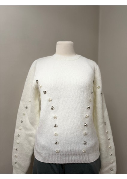 Kadın Taş Işlemeli Kazak modelleri