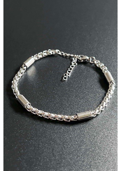 Erkek Zincir Bileklik 500, Gümüş Renk