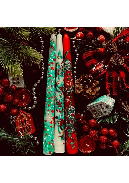 3’lü Yeni Yıl Mum