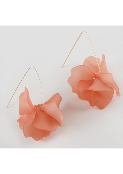 Resveq Çiçek Figürlü Zara Küpe-Turuncu