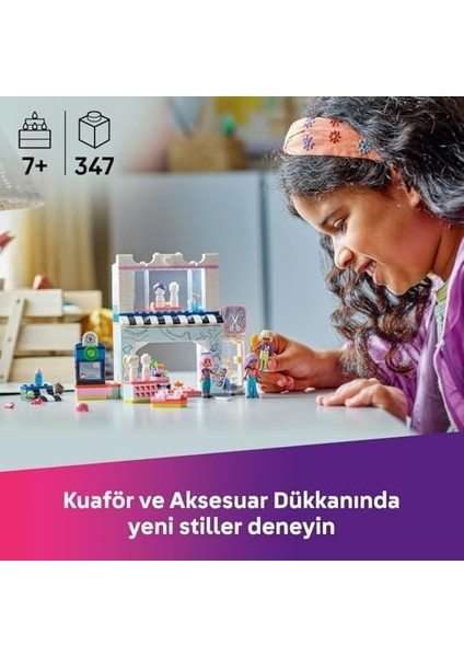 Kuaför ve Aksesuar Mağazası 42662-7 Yaş ve Üzeri Erkek ve Kız Çocukları Için Mini Bebek Içeren Yaratıcı Oyuncak Yapım Seti, Doğum Günü Hediyesi (347 Parça) modelleri