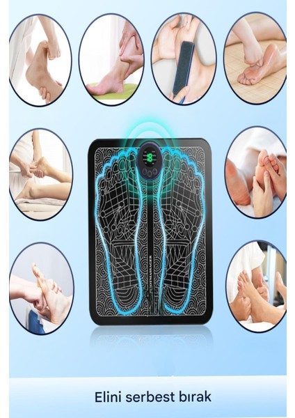 Ayak Masaj Aleti 8 Farklı Stil 18 Kademeli Titreşimli Tens Özellikli Şarjlı Taşınabilir indirimleri