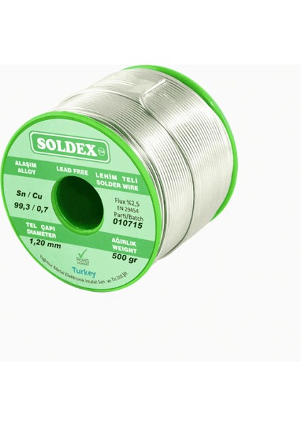 SCN100 Gümüşsüz Özel Alaşım Lehim Teli 500 gr - 0.75 mm - Lisinya