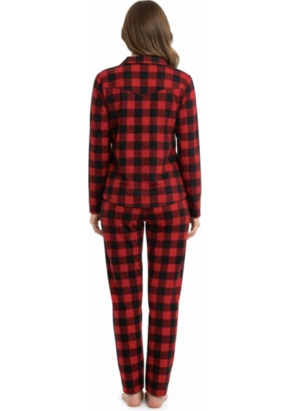 Süet Önden Düğmeli Kadın 2'li Pijama Takımı modelleri