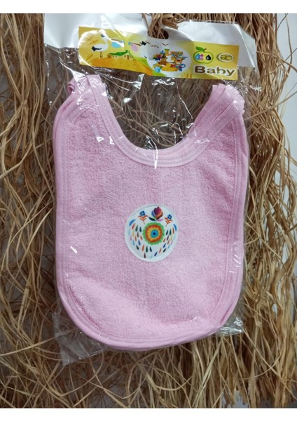 3’lü Pembe Bebek Önlüğü Seti – Papatya Desenli Pamuklu Havlu Kumaş modelleri