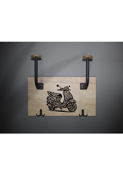 Motosiklet Kaskı Askısı- Ikili Askılık - 50CC Tasarım