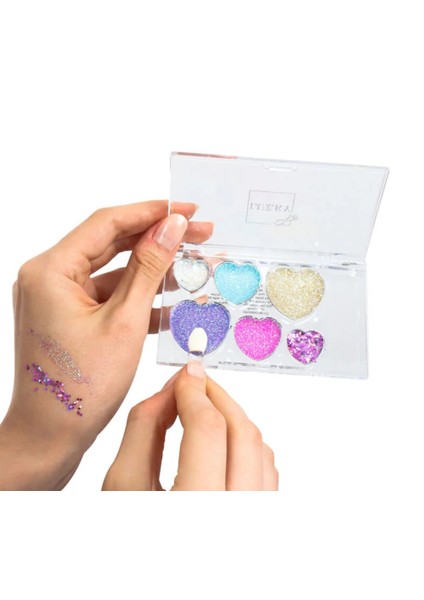 Oyuncak Lukky 6 Lı Kalp Şeklinde Simli Krem Göz Farı Seti fırsatları