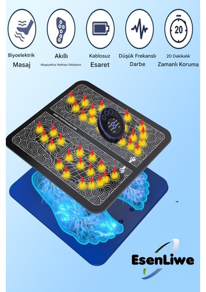 19 Kademe Hız Ayarlı Ayak Masaj Aleti Akupunktur Tam Otomatik Amg-10 modelleri
