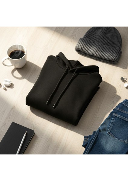 Woody Cord Kadın Oversize Sweatshirt - Siyah modelleri