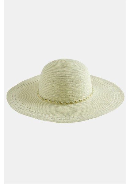 Resveq Örgülü Hasır Şapka-Krem fiyatları