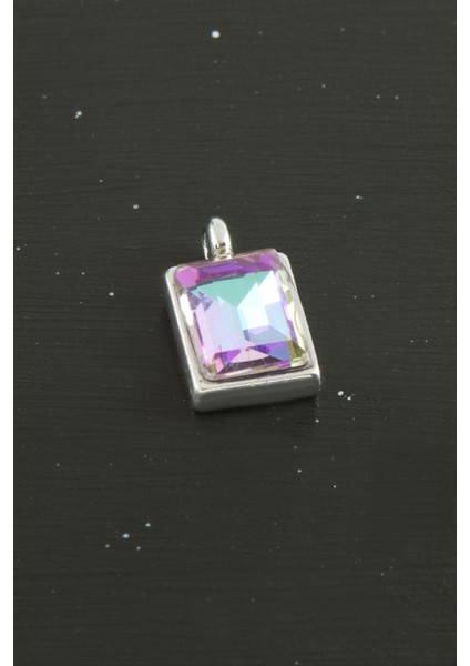 Resveq Dikdörtgen Taşlı Tek Kulplu Aparat 1 Adet-Gümüş Rengi fiyatları