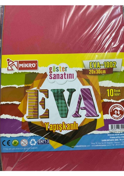 20×30 10LU Yapışkanlı Eva
