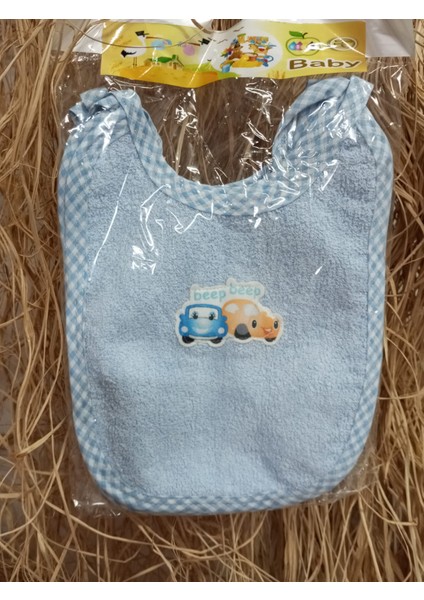 Mavi Bebek Önlüğü – Arabalı Desenli Pamuklu Havlu Kumaş fiyatları