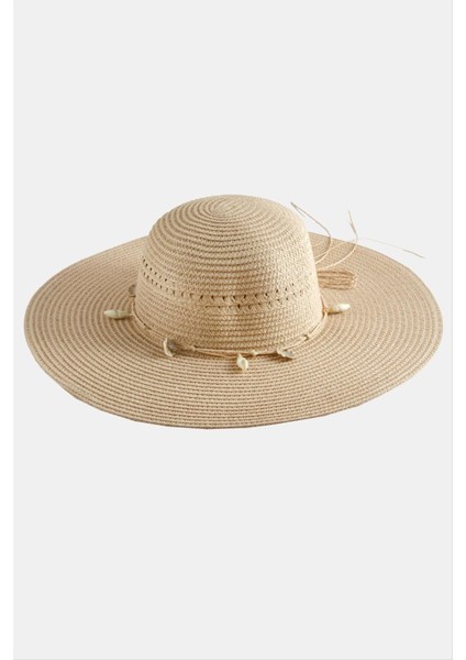 Resveq Deniz Kabuğu Hasır Şapka-Pudra Rengi fiyatları