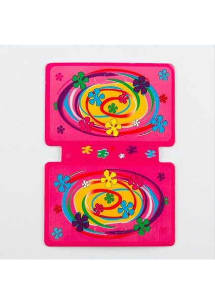 Resveq Çiçek Desenli Kolye Kartı-Pembe