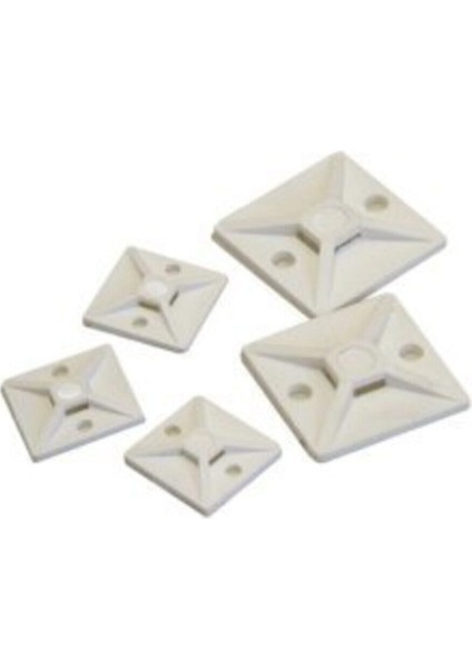 28X28 mm Büyük Plastik Yapışkan Kroşe Yapışkanlı Klips Kroşesi 1 PK-100 Adet