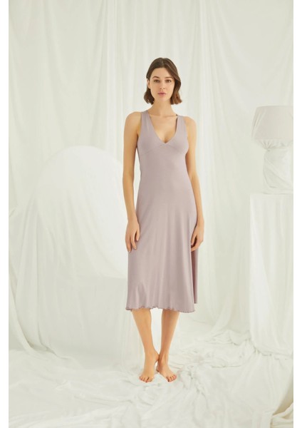 Monamise Göğsü ve Sırtı Dekolteli Dantelli Yırtmaçlı Gecelik indirimleri