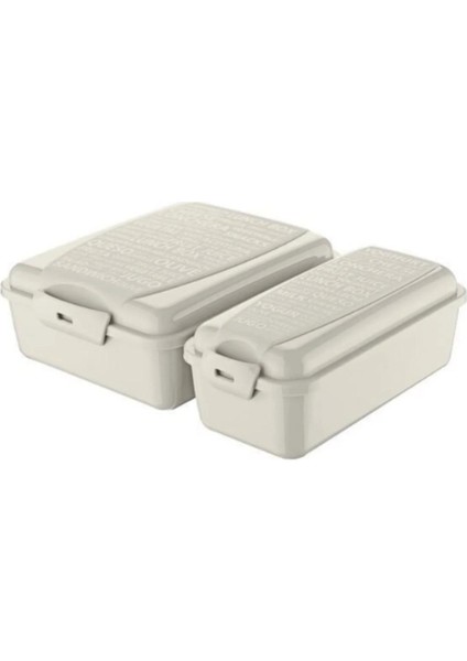 Titiz Takeaway 2 Bölmeli Yemek Kabı - Kaşıklı & Çatal Setli Pratik Yemeği Kabı Krem Rengi modelleri