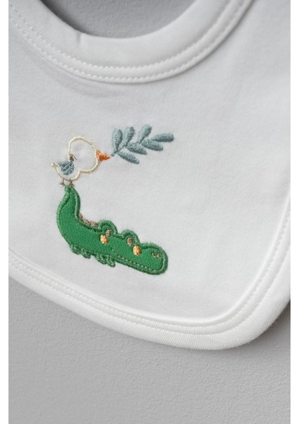 %100 Pamuk Sevimli Kuş ve Timsah Desenli Bebek 5 Parça Yenidoğan Hastane Çıkışı Zıbın Seti BBTF.EKR.20108 indirimleri