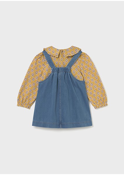 Kız Bebek Salopet Elbise ve Bluz Takım 2926 fiyatları