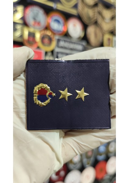 J. Asayiş Yelek Için Yarbay Lacivert 3D Tpu Minyatür Rütbesi, Yeni Tip Cırtlı, Standart Ölçü,