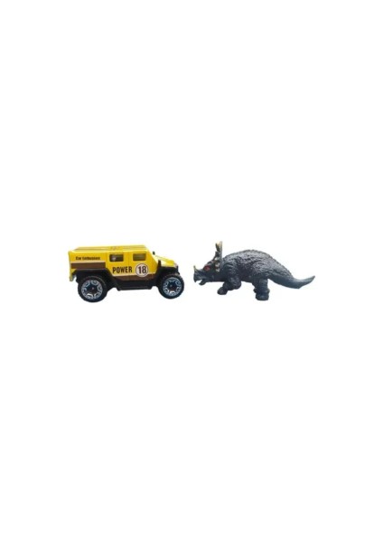 Die Cast Metal Hummer Benzeri Araba ve Triceratops fırsatları
